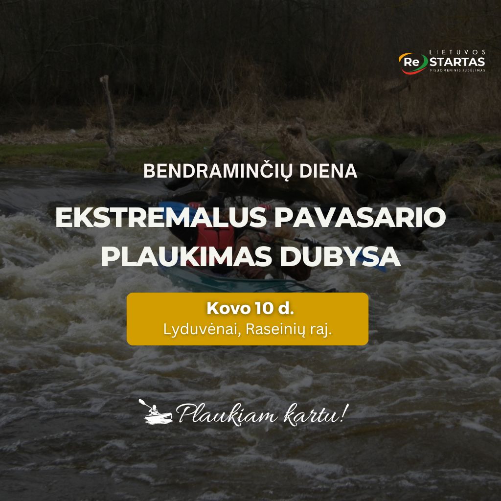 Bendraminčių diena „Ektremalus pavasario plaukimas Dubysa” kovo 10 d.